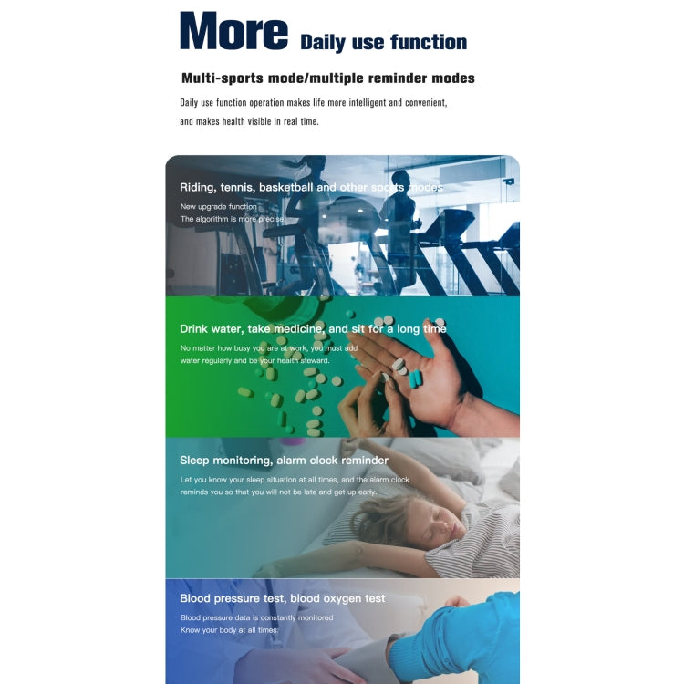 F15 Pro 1.69 inch TFT Screen IP67 Waterproof Smart Watch, Support Body Temperature Monitoring / Sleep Monitoring / Heart Rate Monitoring / Incoming Call Reminder(Blue) by bashfashion