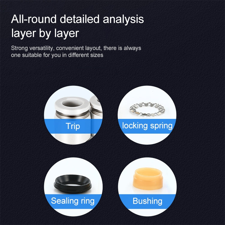 PW12-10 LAIZE PW Y-type Tee Reducing Pneumatic Quick Fitting Connector by LAIZE