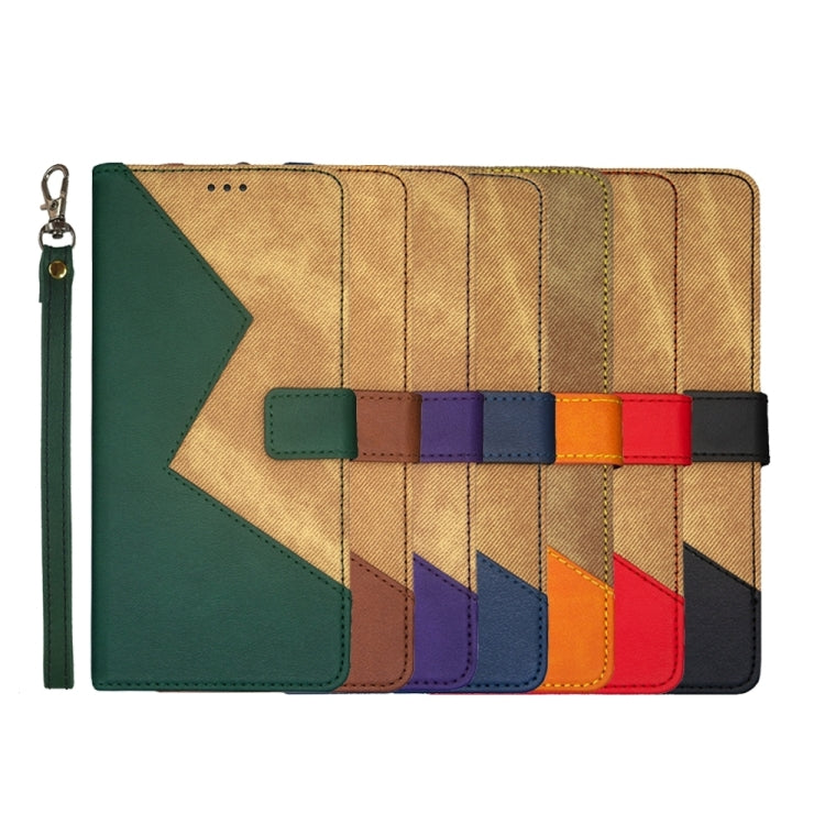 For Blackview A85 idewei Two-color Splicing Leather Phone Case(Black) by idewei