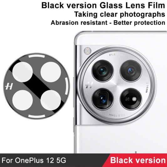 For OnePlus 12 5G IMAK Rear Camera Lens Glass Film Black Version by imak