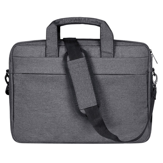 Breathable Wear-resistant Thin and Light Fashion Shoulder Handheld Zipper Laptop Bag with Shoulder Strap, For 14.0 inch and Below Macbook, Samsung, Lenovo, Sony, DELL Alienware, CHUWI, ASUS, HP(Dark Grey) by bashfashion