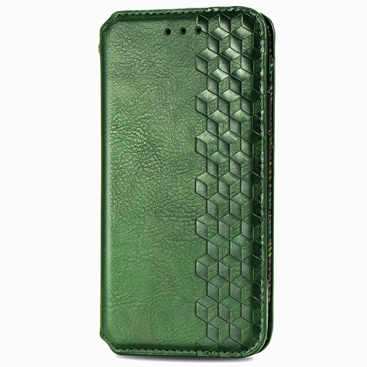 For Samsung Galaxy M51 Cubic Grid Pressed Horizontal Flip Magnetic PU Leather Case with Holder & Card Slots & Wallet(Green) by bashfashion