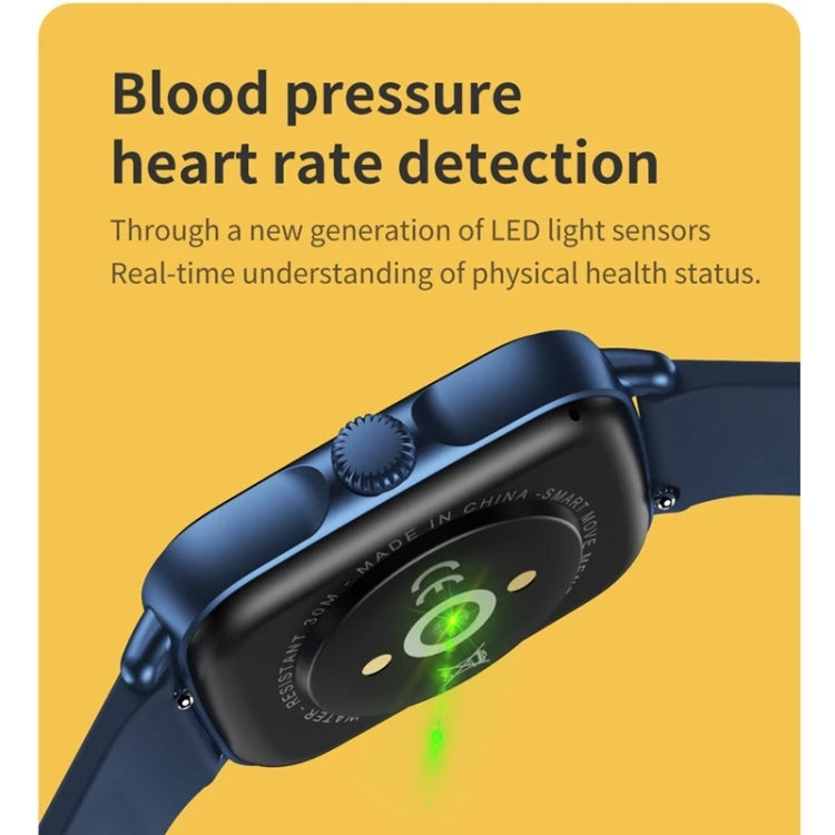 AW18 1.69inch Color Screen Smart Watch, Support Bluetooth Call / Heart Rate Monitoring(Blue) by bashfashion