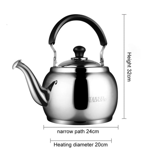 Stainless Steel Kettle Extra Thick Whistle Burning Kettle Home Teapot Large Capacity(6.8L Sun kettle) by bashfashion