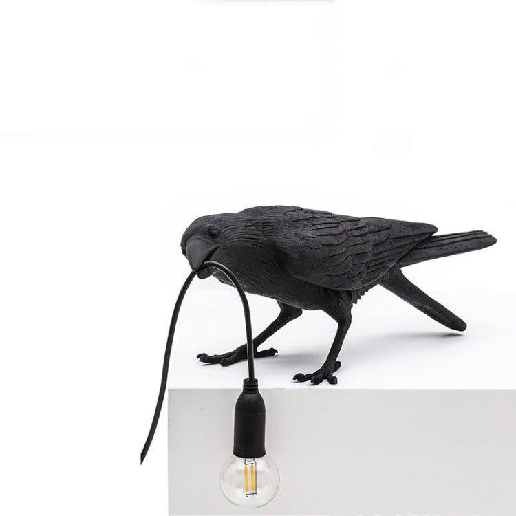 E14 LED Lucky Bird Wall Lamp Table Lamp For Bedroom, Style:Looking Wall Lamp, Plug:US Plug(White) by bashfashion