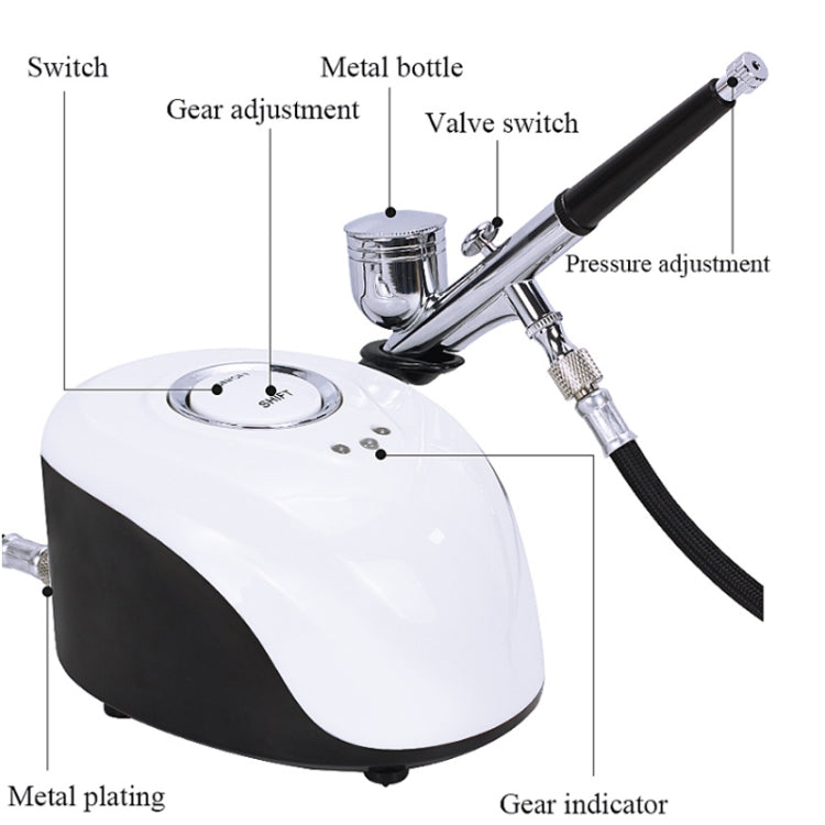 Beemyi BS-103 Beauty Salon High Pressure Oxygen Injection Device Household Handheld Facial Nano Spray Beauty Moisturizing Device, Specification: US Plug( Large Capacity) by Beemyi