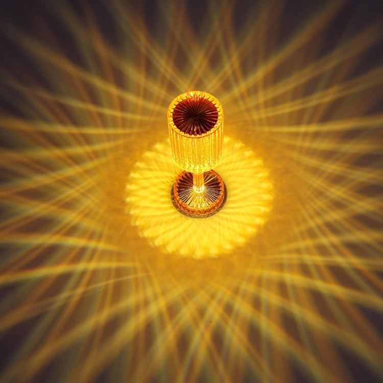 USB Charging Touch Diamond Crystal Table Lamp, Specification: USB Charging(RGB with Remote Control 16 Color)(Transparent) by bashfashion