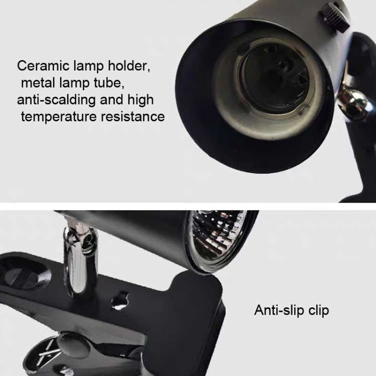 ZY-UAB Turtle Backlight UVA Heated Climbing Pet Backlight, EU Plug With Bulb(Black Elbow Long Light Stand) by bashfashion