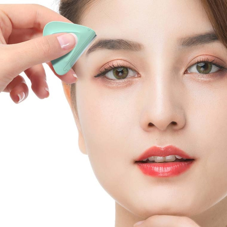 2 PCS/Box Small Triangular Eyebrow Trimmer(White + Purple) by bashfashion