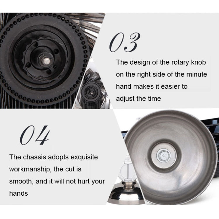 HY-F001 Auto-turning Balance-shaped Clock Home Decorative Flop Clock, Spec: Double (Black) by bashfashion