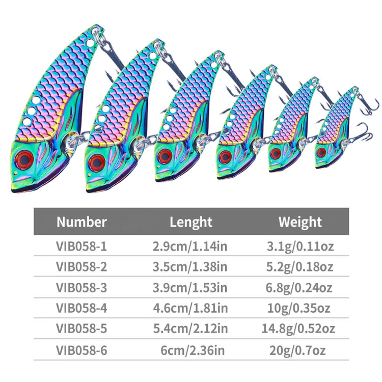 HENGJIA Metal VIB Micro-Bait Sequin Full Swimming Layer Fake Bait, Specification: 15g(Without Fish Scale) by HENGJIA