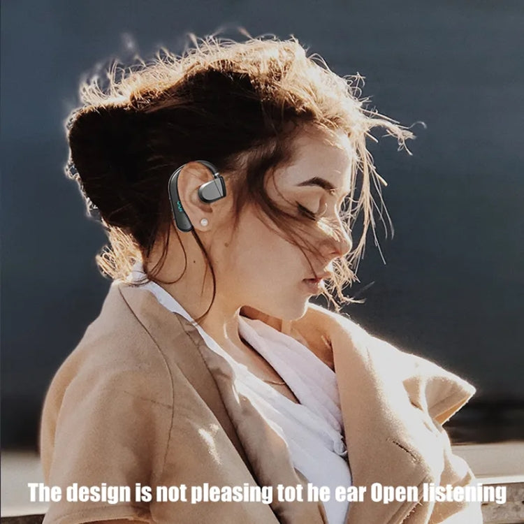 T50 Bluetooth 5.3 Wireless Headphone Single Ear Digital Display Stereo Earbuds Color Boxed(White) by bashfashion