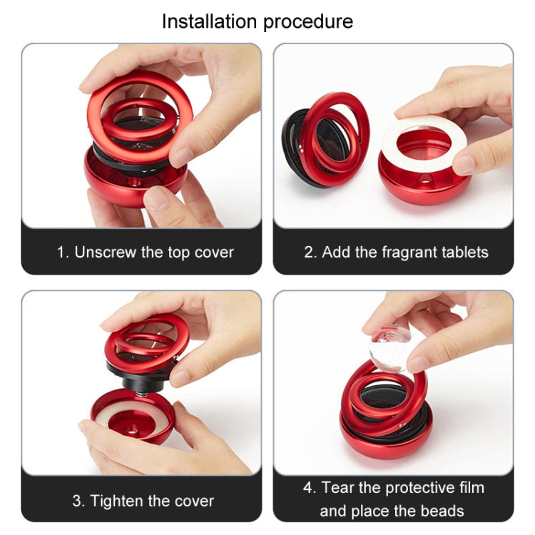 Interstellar Vast Solar Rotating Car Aromatherapy Ornaments, Color: Black by bashfashion