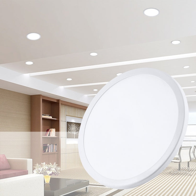 LED Round Ultra-thin Downlight Adjustable Recessed Panel Light, Power Source: 15W(White light) by bashfashion