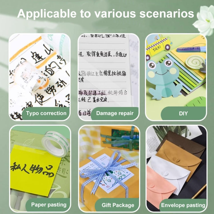 8 Rolls Width 1.8cm x Length 12.8m Deli Small High Viscosity Office Transparent Tape Student Stationery Tape by Deli