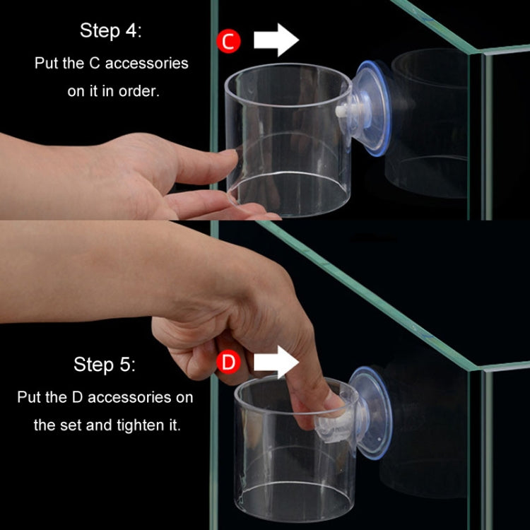 Acrylic Transparent Feeding Ring Fish Tank Feeder Floating Fixed Fish Feeder, Specification: Red Bug Cup by bashfashion