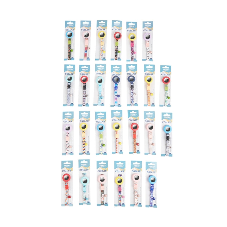 For AirTag Pet Collar Holder Print Design Case with Bell and Safety Buckle, Style: Forest camouflage by bashfashion