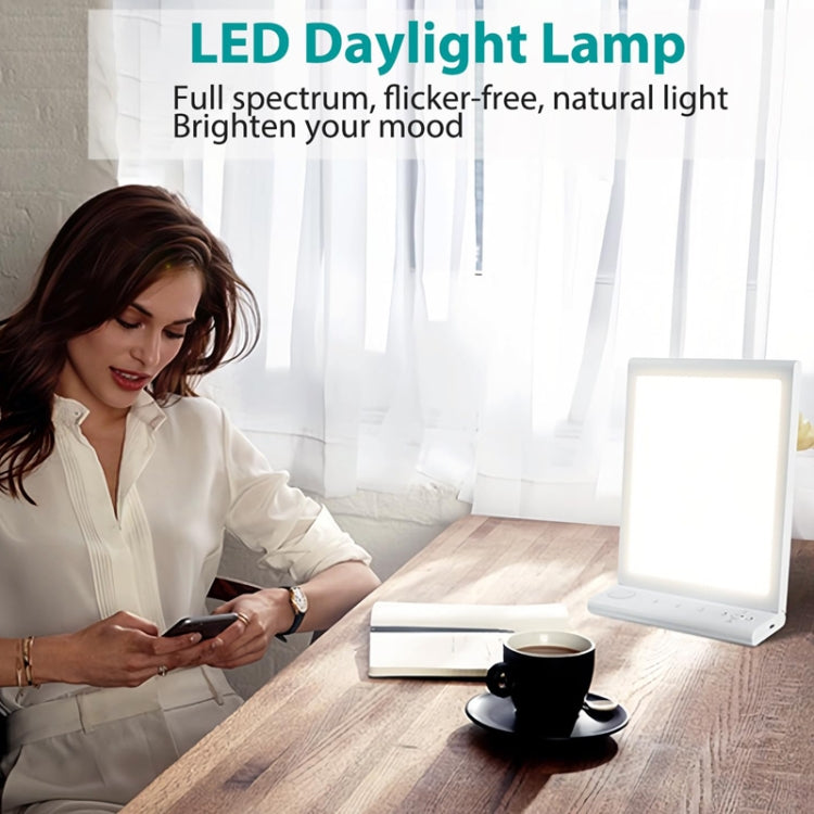 SAD White Noise Phototherapy Lamp Smart Emotional Night Light Music Decompression Therapy Light With Type-C Line+EU Plug by bashfashion