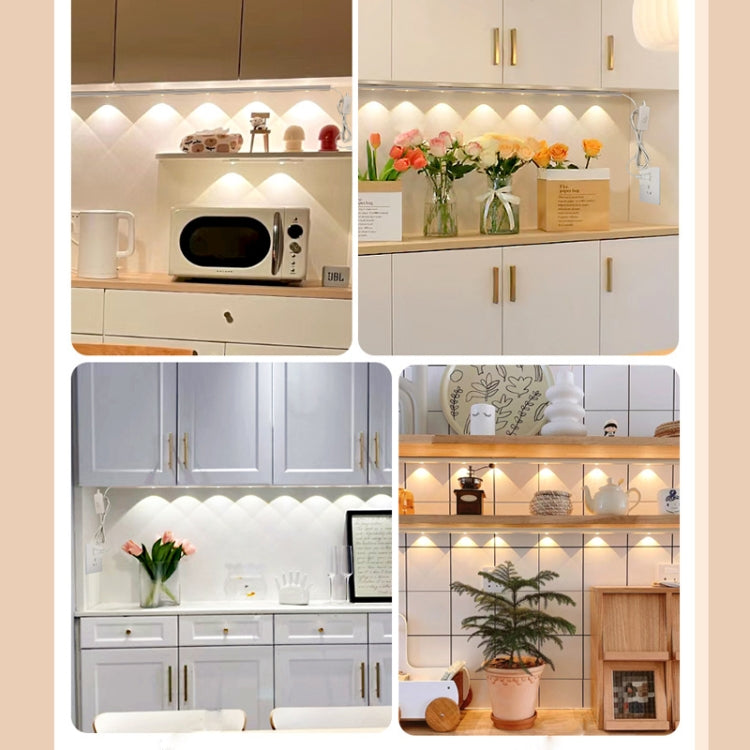 70cm 220V CN Plug Wardrobe Cabinet Lamp LED Light Bar With Button Switch(White) by bashfashion