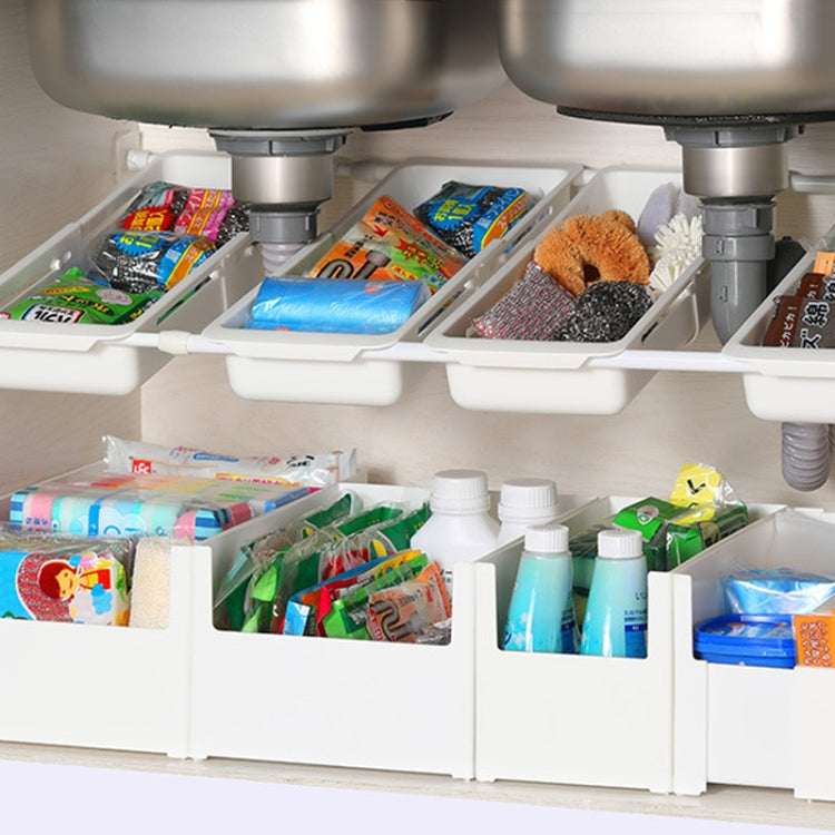 No Punch Under Sink Shelf Household Multifunctional Cabinet Organizer, Style: Deducting Extending Box-Short by bashfashion