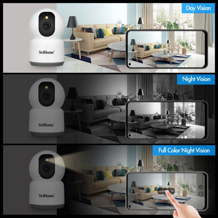 SirHome SH038 5MP QHD 5G WiFi IP Camera, Support Night Color & Motion Detection & Two Way Talk & Human Detection & TF Card, EU Plug by SriHome