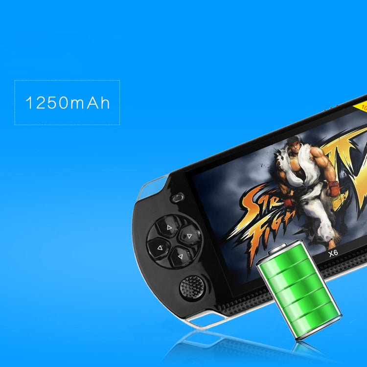 X6 4.3 inch Screen Retro Portable Game Console with 3MP Camera, Built-in 10000 Games, Supports E-book / Recording / Music Playing / Video Playing(Black) by bashfashion