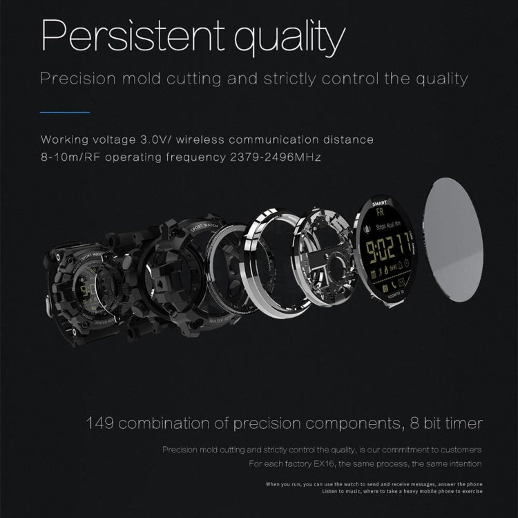 Lokmat MK16 LCD Screen 50m Waterproof Smart Watch, Support Information Reminder / Remote Camera / Walking Motion Monitor(Red) by Lokmat