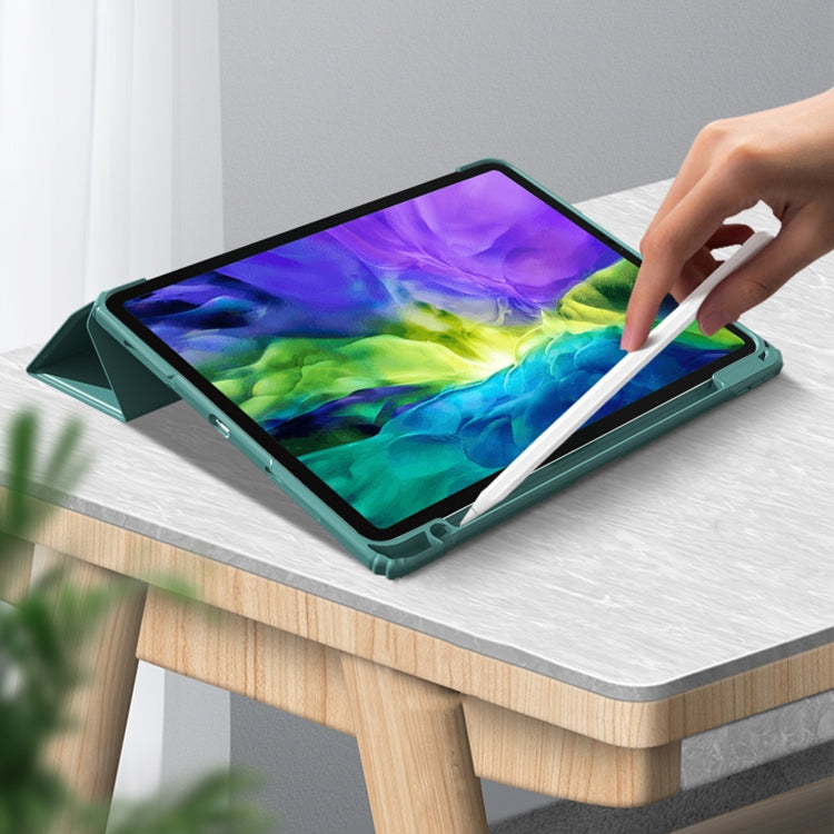 For iPad Pro 11 2022 / 2021 / 2020 Mutural Pinyue Series PC + TPU Horizontal Flip Leather Tablet Case with Holder & Pen Slot & Sleep / Wake-up Function(Mint Green) by Mutural