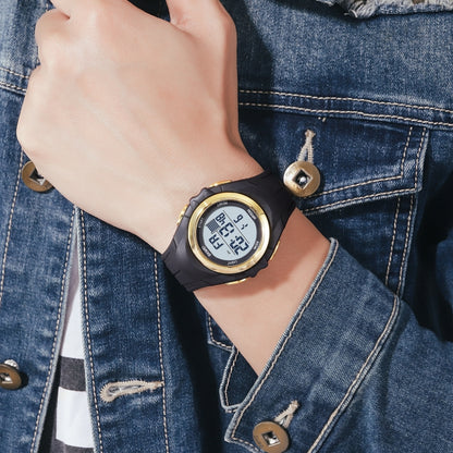 SKMEI 1790 Triplicate Round LED Dual Time Digital Display Luminous Electronic Watch for Men(Black) by SKMEI