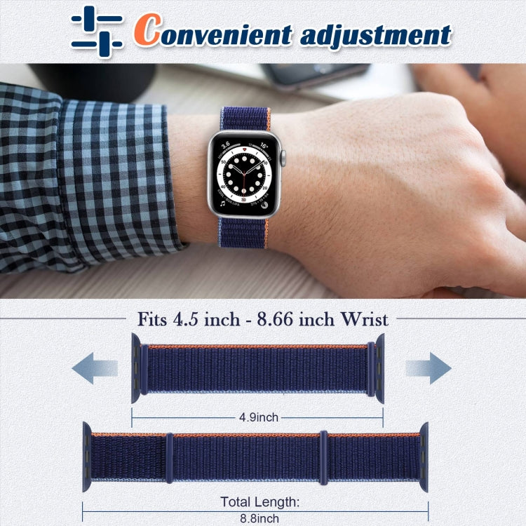 Hook and Loop Fastener Dual Section Watch Band For Apple Watch Ultra 49mm&Watch Ultra 2 49mm / Series 9&8&7 45mm / SE 3&SE 2&6&SE&5&4 44mm / 3&2&1 42mm(Seven Colorful) by bashfashion