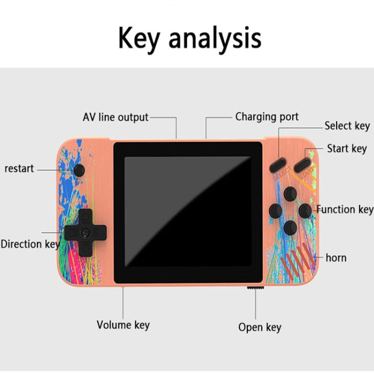 G3 Macaron 3.5 inch Screen Handheld Game Console for Dual Players Built-in 800 Games(Blue) by bashfashion