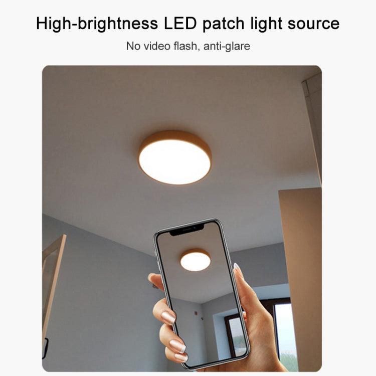 Macaron LED Round Ceiling Lamp, White Light, Size:23cm(Yellow) by bashfashion