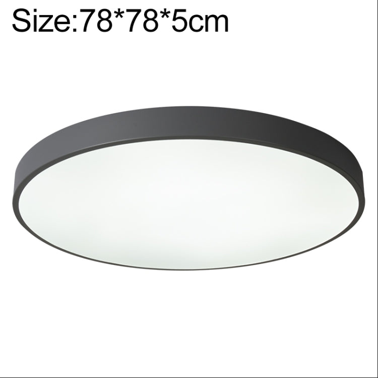 Macaron LED Round Ceiling Lamp, White Light, Size:78cm(Grey) by bashfashion