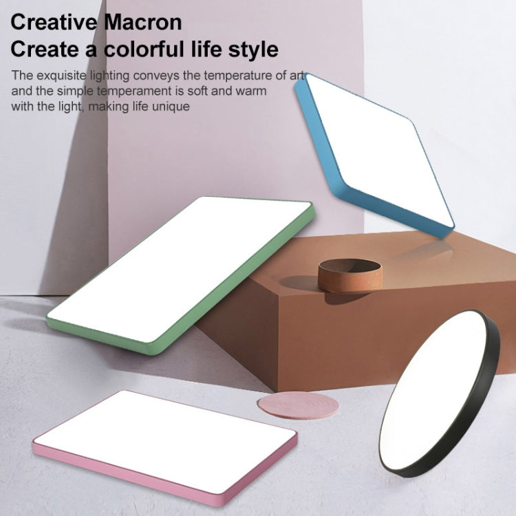 Macaron LED Round Ceiling Lamp, 3-Colors Light, Size:23cm(Pink) by bashfashion