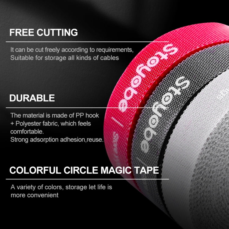 DUX DUICS Stoyobe Circle Hook and Loop Cable Ties, Length: 3m(Black) by DUX DUCIS