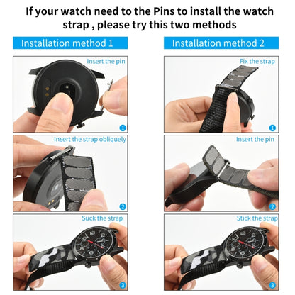 For Garmin Fenix 7 Hook And Loop Fastener Nylon Watch Band(Grey Camouflage) by bashfashion