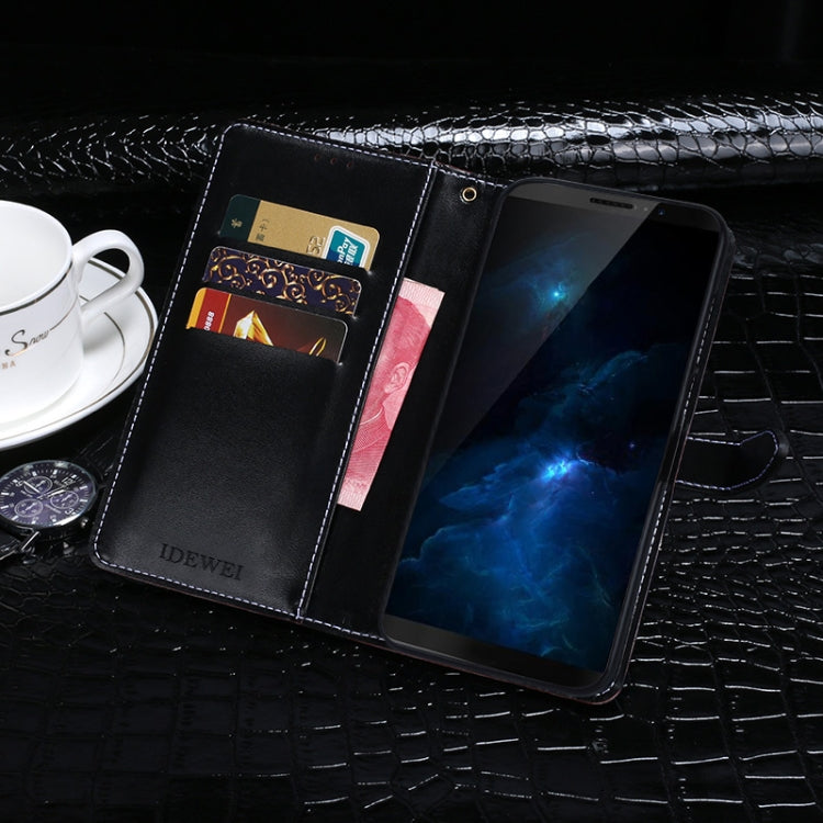 For Cubot J5 idewei Crocodile Texture Horizontal Flip Leather Case with Holder & Card Slots & Wallet(Black) by idewei