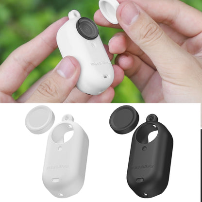 For Insta360 Go 3 Sunnylife IST-BHT594 Camera Body Silicone Case with Lens Cap & Neck Strap(White) by Sunnylife