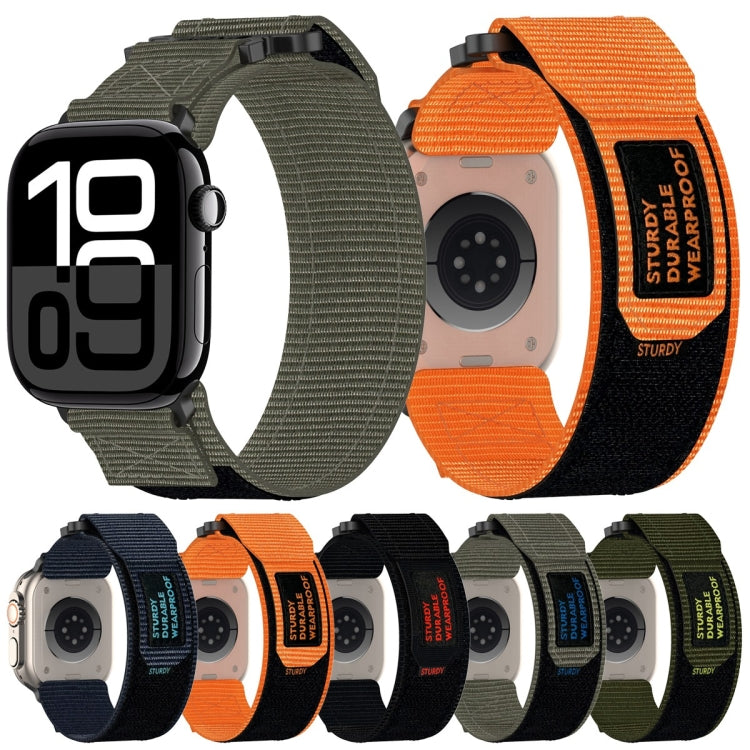 For Apple Watch Ultra 2 49mm Nylon Hook And Loop Fastener Watch Band(Army Green) by bashfashion