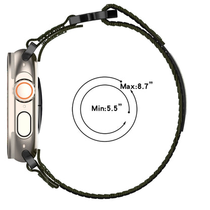 For Apple Watch Series 10 42mm Nylon Hook And Loop Fastener Watch Band(Grey) by bashfashion