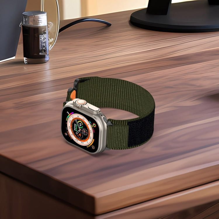 For Apple Watch Series 9 41mm Nylon Hook And Loop Fastener Watch Band(Blue) by bashfashion