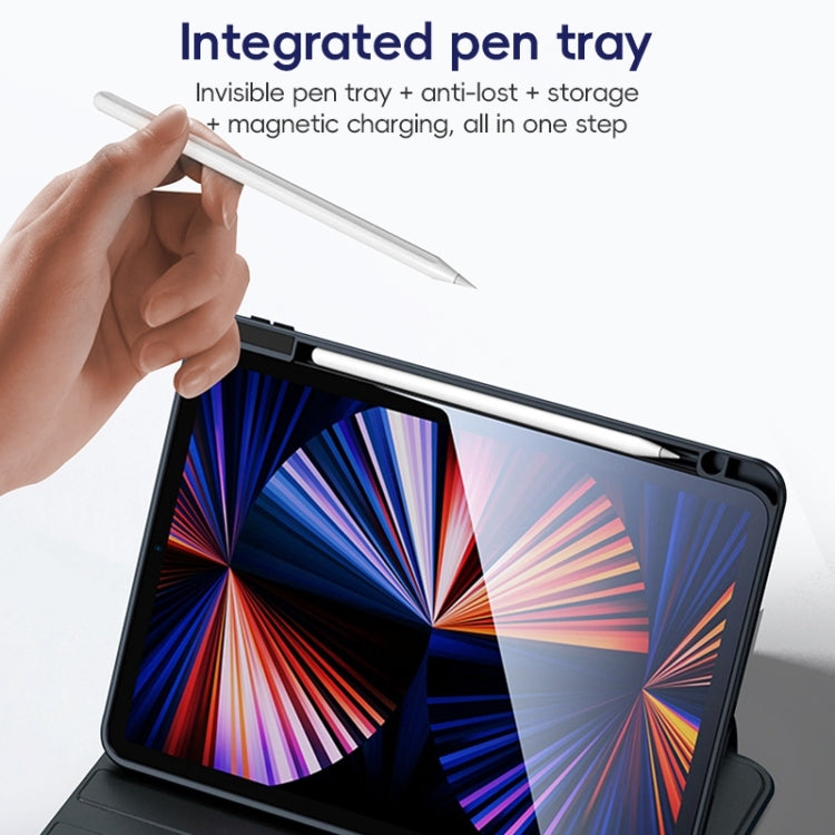 For iPad 10.2 2021/2020/2019 ZGA Tri-Fold 360 Rotation Smart Leather Tablet Case(Black) by ZGA