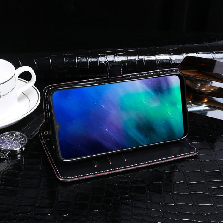 For Motorola One Fusion idewei Crocodile Texture Horizontal Flip Leather Case with Holder & Card Slots & Wallet(Dark Blue) by idewei