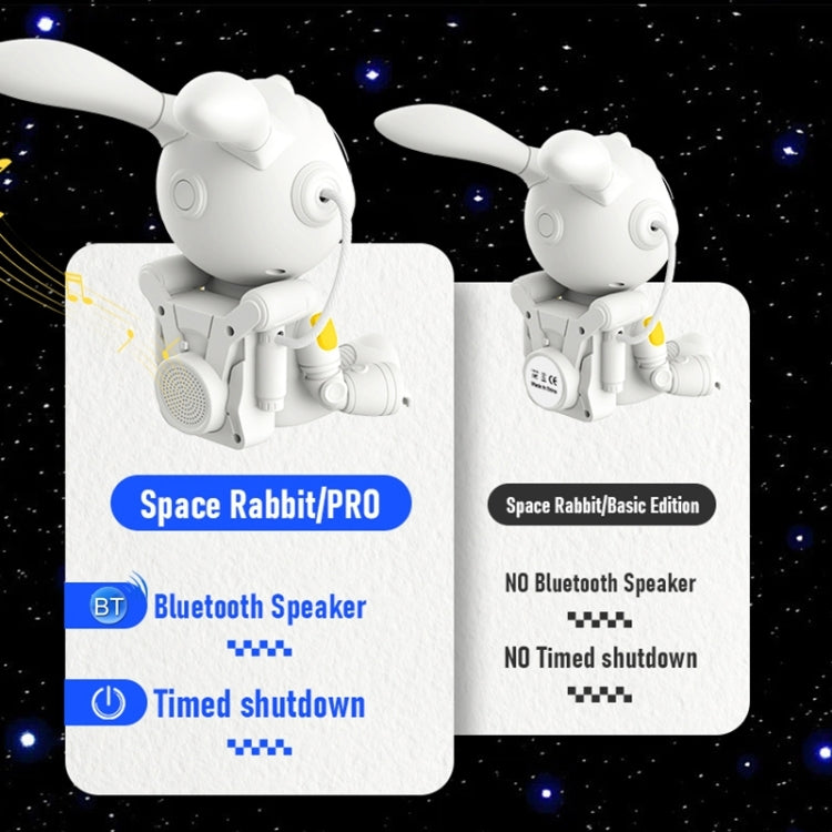 G002 Space Rabbit Starry Sky Projection Lamp Bedroom Laser Atmosphere Light(White) by bashfashion