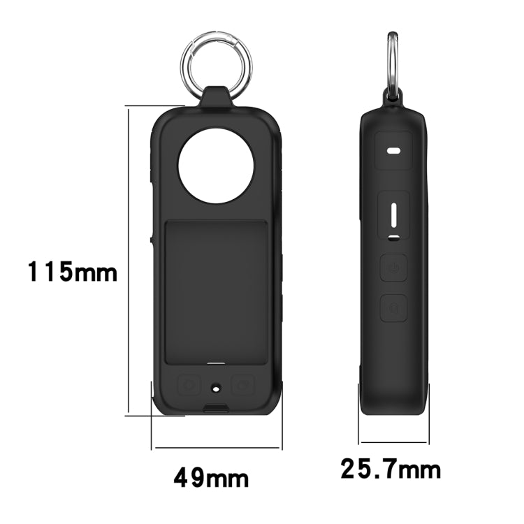 For Insta360 X3 Portable Silicone Protective Case(Ice Green) by bashfashion