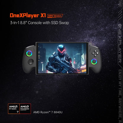 ONE-NETBOOK OneXPlayer X1 mini 8.8 inch Handheld Game Console, 16GB+512GB, Windows 11 AMD Ryzen 7 8840U(Black) by ONE-NETBOOK
