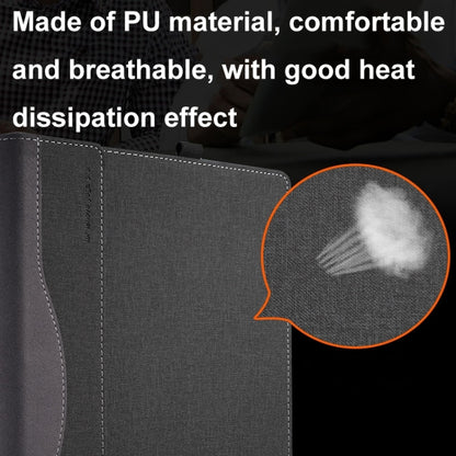 For MicroSoft Surface Laptop 13.5 inch Leather Laptop Shockproof Protective Case with Stand(Wine Red) by bashfashion