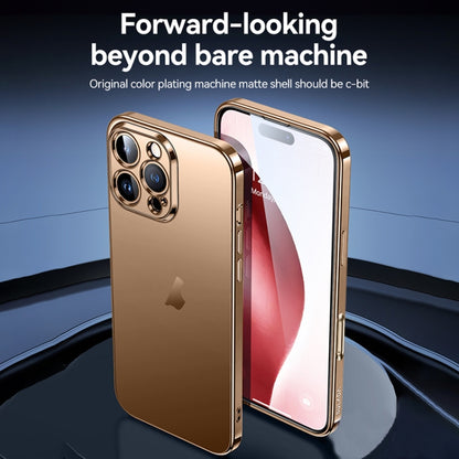For iPhone 16 Plus SULADA Natural Color Series Electroplating Frosted TPU Phone Case(Gold) by SULADA