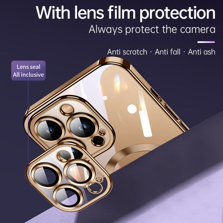 For iPhone 16 Pro Max SULADA MagSafe Plating TPU Shockproof Phone Soft Case(Titanium Grey) by SULADA