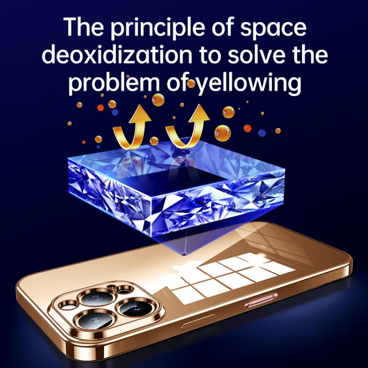 For iPhone 16 Pro Max SULADA Shine Through Series Plating TPU Transparent Phone Case(Silver) by SULADA